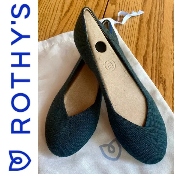 Rothy's - The Flat in Emerald Green, Size 8.5 Discontinued color! - Picture 1 of 9